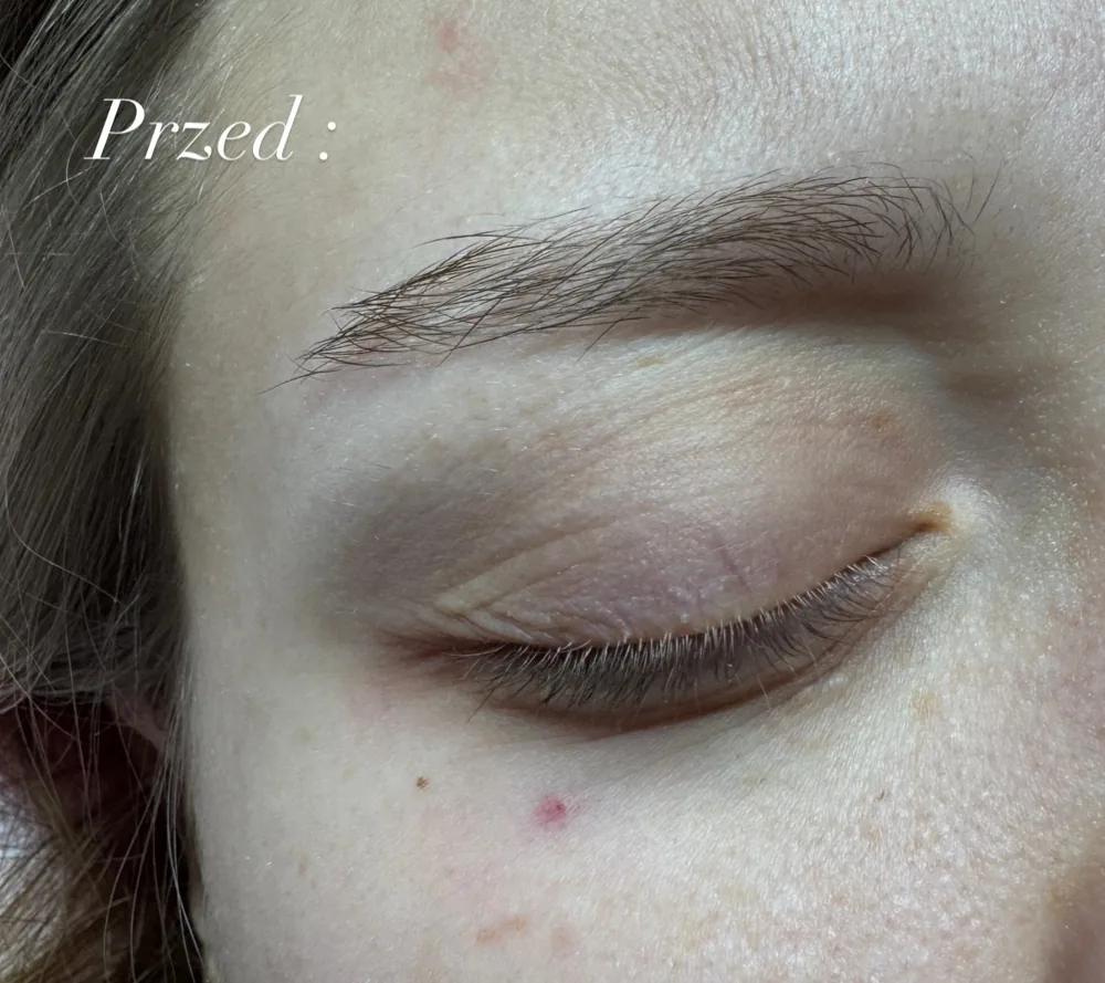 Brwi przed laminacją Glowbrow Rawa Mazowiecka